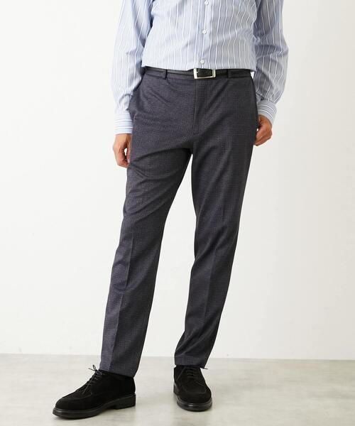 MEN'S MELROSE（メンズメルローズ）の「プリントテックジャージ コンフォートパンツ(セットアップ可)（スラックス・メンズ・ネイビー/グレー・3/5/4/2）」の9枚目の写真