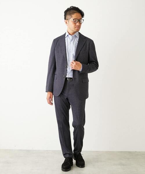 MEN'S MELROSE（メンズメルローズ）の「プリントテックジャージ コンフォートパンツ(セットアップ可)（スラックス・メンズ・ネイビー/グレー・3/5/4/2）」の12枚目の写真