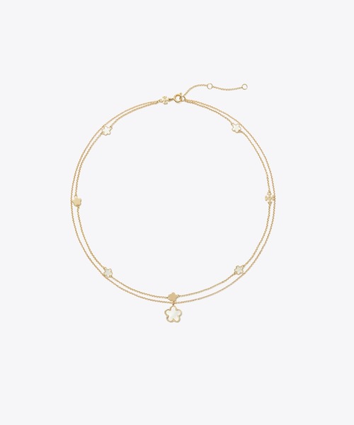 TORY BURCH ゴールド　花モチーフ ネックレス TORY BURCH トリーバーチ ネックレス Kira Flower Pendant キラ