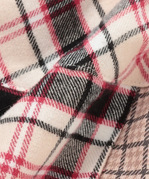 KP(ケーピー)の「チェック×チェック プリーツスカパン(スカート・キッズ・ブルー/ピンク/ベージュ・90cm/110cm/100cm/140cm/150cm/120cm/130cm)」の11枚目の写真