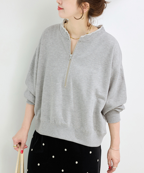 ウォッシャブル / 裏毛ハーフジッププルオーバー（スウェット）｜B.C