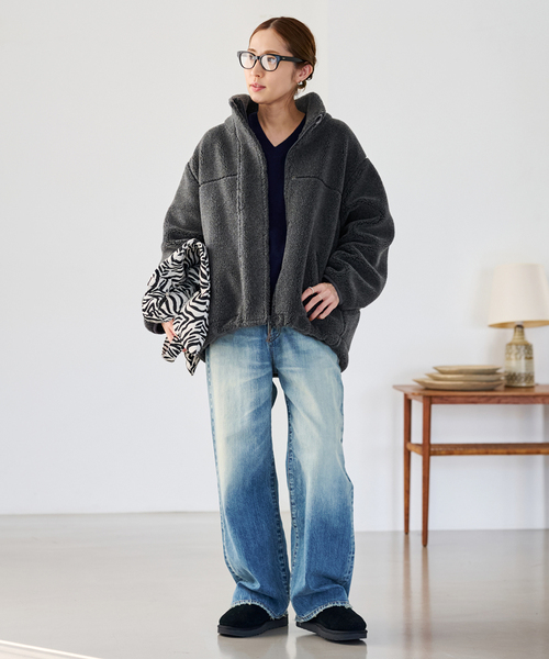 ≪一部カラーWEB限定 / 追加≫ウールボアスタンドブルゾン（ブルゾン