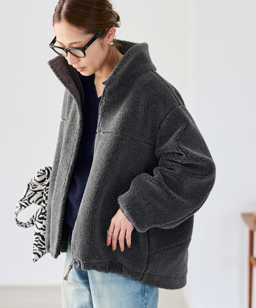 ≪一部カラーWEB限定 / 追加≫ウールボアスタンドブルゾン（ブルゾン