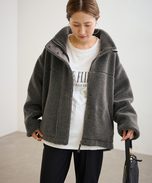 ≪一部カラーWEB限定 / 追加≫ウールボアスタンドブルゾン（ブルゾン