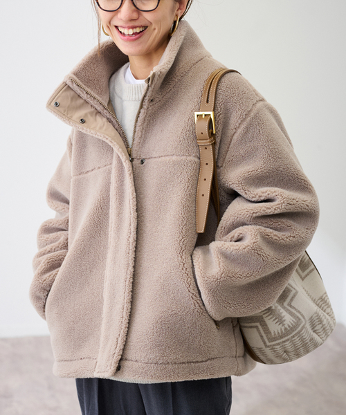 ≪一部カラーWEB限定 / 追加≫ウールボアスタンドブルゾン（ブルゾン