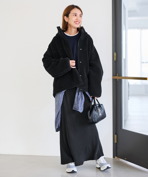 ≪一部カラーWEB限定 / 追加≫ウールボアスタンドブルゾン