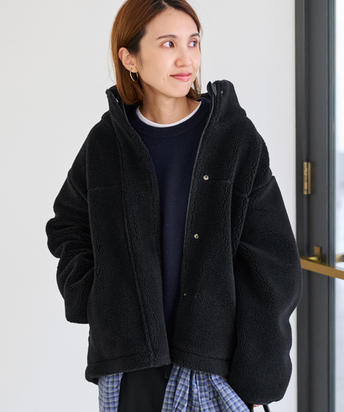 ≪一部カラーWEB限定 / 追加≫ウールボアスタンドブルゾン