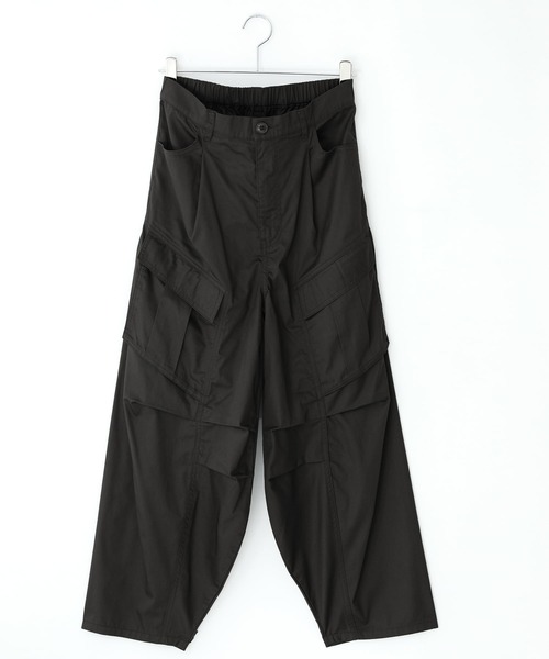 MDR（エムディアール）の「立体カーブ切替 ワイドカーゴパンツ（カーゴパンツ・メンズ・カーキ/ブラック・L/M）」の8枚目の写真