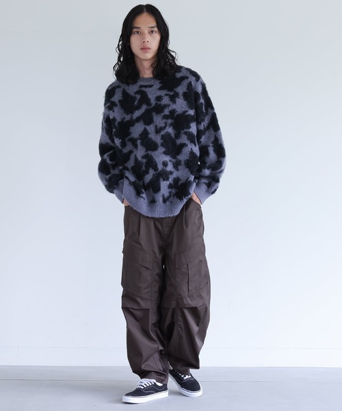 MDR（エムディアール）の「立体カーブ切替 ワイドカーゴパンツ（カーゴパンツ・メンズ・カーキ/ブラック・L/M）」の18枚目の写真