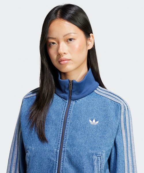adidasデニムトラックジャケット adidas Adicolor Denim Track Top - Blue | Free Shipping with