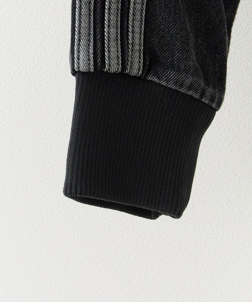 アディダス　デニムジャケット　クロップド丈　ブラック デニムトラックトップ XS adidas デニムジャケット gジャン adidas/アディダス DENIM