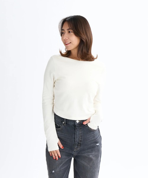 ROXY(ロキシー)の「IRREGULAR /ロキシーバックオープンデザインカップ付きタイトシルエット長袖ロンT(Tシャツ/カットソー・レディース・ブラウン/ナチュラル/ブラック・LARGE/MEDIUM/SMALL)」の16枚目の写真