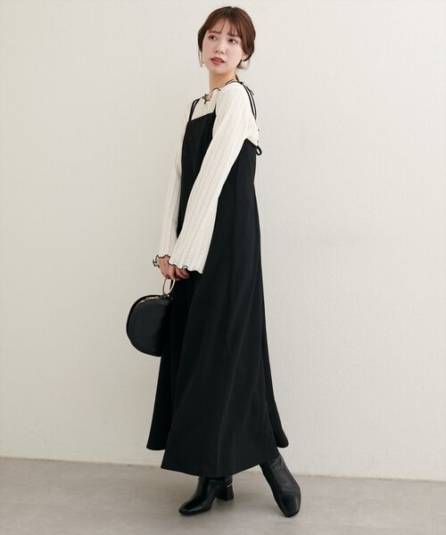 natural couture（ナチュラルクチュール）の「【WEB限定】透かしカットソー配色TOPS（Tシャツ/カットソー・レディース・ブラウン/レッド系その他/アイボリー/ブラック・FREE）」の9枚目の写真