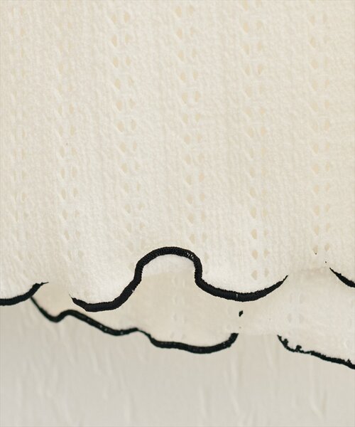 natural couture（ナチュラルクチュール）の「【WEB限定】透かしカットソー配色TOPS（Tシャツ/カットソー・レディース・ブラウン/レッド系その他/アイボリー/ブラック・FREE）」の12枚目の写真