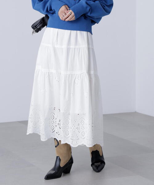 FREE'S MART（フリーズマート）の「◆エンブロイダリーティアードスカート（スカート・レディース・ブラック/ホワイト・SMALL/MEDIUM）」の17枚目の写真