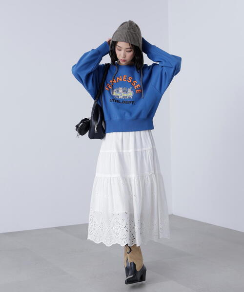 FREE'S MART（フリーズマート）の「◆エンブロイダリーティアードスカート（スカート・レディース・ブラック/ホワイト・SMALL/MEDIUM）」の21枚目の写真