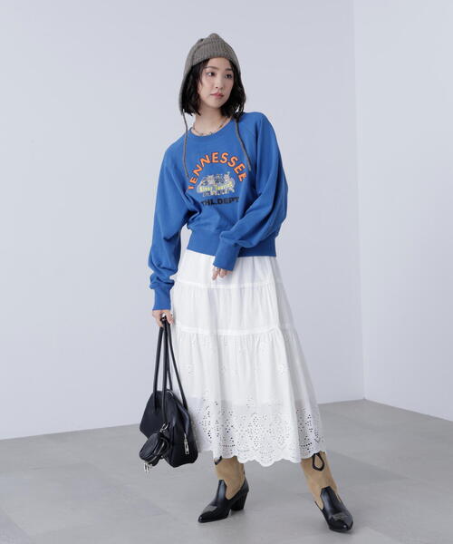 FREE'S MART（フリーズマート）の「◆エンブロイダリーティアードスカート（スカート・レディース・ブラック/ホワイト・SMALL/MEDIUM）」の22枚目の写真