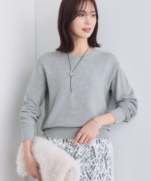 セール】【ウール混ラメ素材】Vネック煌めきニット（ニット