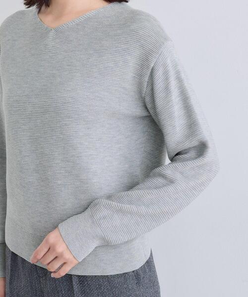 セール】【ウール混ラメ素材】Vネック煌めきニット（ニット/セーター