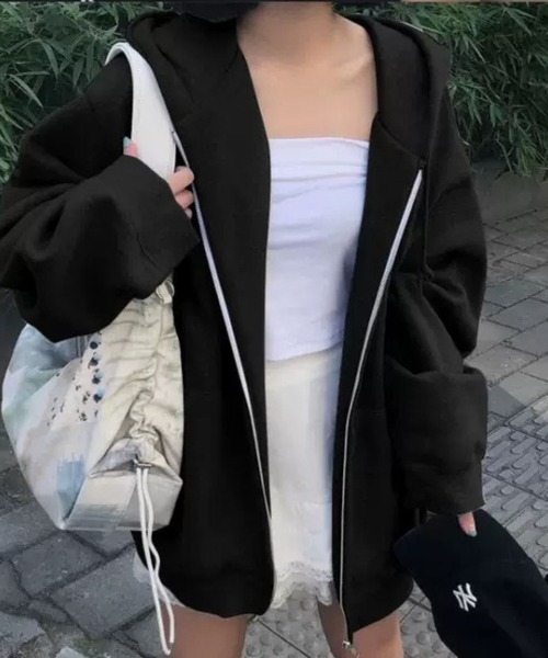 SPIGA（スピーガ）の「ｼﾞｯﾌﾟｱｯﾌﾟｽｳｪｯﾄﾌｰﾃﾞｨ（パーカー・レディース・グレー/ブラック・X-LARGE/SMALL/MEDIUM/LARGE）」の3枚目の写真