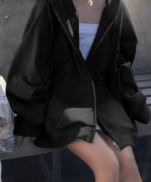 SPIGA（スピーガ）の「ｼﾞｯﾌﾟｱｯﾌﾟｽｳｪｯﾄﾌｰﾃﾞｨ（パーカー・レディース・グレー/ブラック・X-LARGE/SMALL/MEDIUM/LARGE）」の4枚目の写真