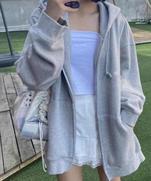 SPIGA（スピーガ）の「ｼﾞｯﾌﾟｱｯﾌﾟｽｳｪｯﾄﾌｰﾃﾞｨ（パーカー・レディース・グレー/ブラック・X-LARGE/SMALL/MEDIUM/LARGE）」の5枚目の写真