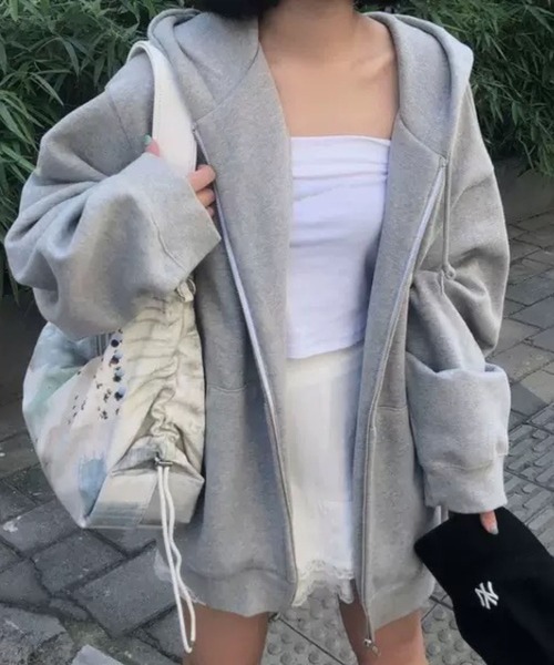 SPIGA（スピーガ）の「ｼﾞｯﾌﾟｱｯﾌﾟｽｳｪｯﾄﾌｰﾃﾞｨ（パーカー・レディース・グレー/ブラック・X-LARGE/SMALL/MEDIUM/LARGE）」の6枚目の写真