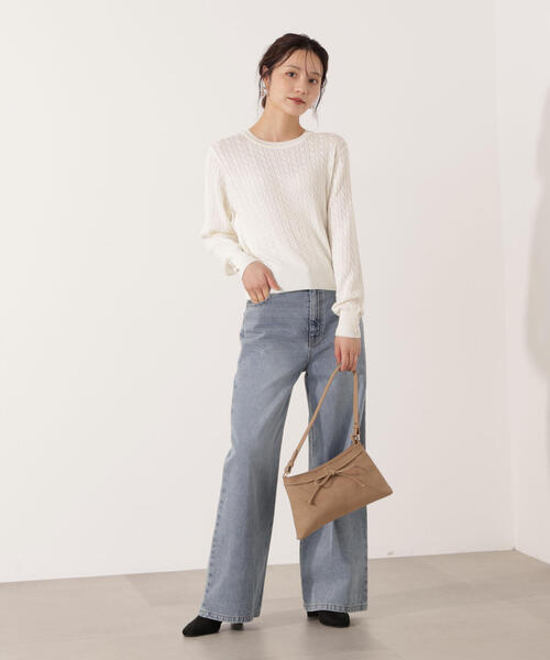 PROPORTION BODY DRESSING（プロポーションボディドレッシング）の「＜ハンドウォッシャブル＞袖釦ミニケーブルニット / 1215270905（ニット/セーター・レディース・ネイビー/ホワイト/レッド/グレー系その他・FREE）」の22枚目の写真