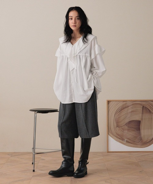 LOWRYS FARM（ローリーズファーム）の「ベルトツキロングブーツ 595575（ブーツ・レディース・ブラウン/ブラック・MEDIUM/LARGE）」の4枚目の写真