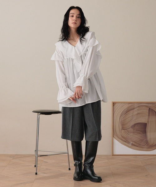 LOWRYS FARM（ローリーズファーム）の「ベルトツキロングブーツ 595575（ブーツ・レディース・ブラウン/ブラック・MEDIUM/LARGE）」の5枚目の写真