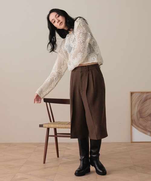 LOWRYS FARM（ローリーズファーム）の「ベルトツキロングブーツ 595575（ブーツ・レディース・ブラウン/ブラック・MEDIUM/LARGE）」の10枚目の写真