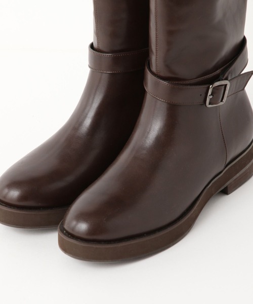 LOWRYS FARM（ローリーズファーム）の「ベルトツキロングブーツ 595575（ブーツ・レディース・ブラウン/ブラック・MEDIUM/LARGE）」の18枚目の写真