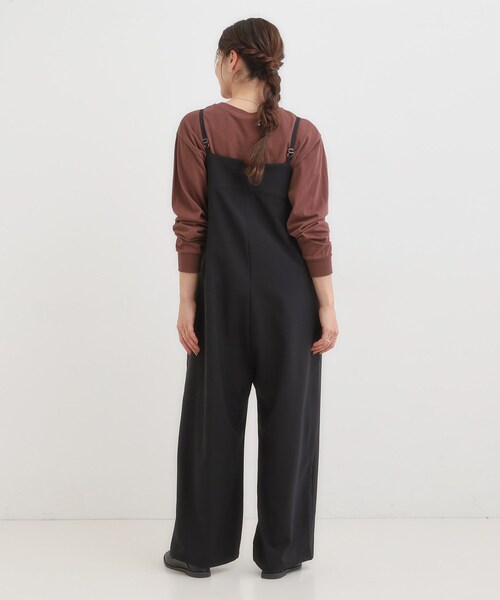 DRESKIP(ドレスキップ)の「【S-LL】大人カジュアルに ベアトップ風 キャミサロペット(サロペット/オーバーオール・レディース・ダークブラウン/ブラック・01/02/03/04)」の6枚目の写真