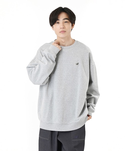 NEW BALANCE（ニューバランス）の「NB刺繍ダブルフェイスクルー（スウェット・メンズ・バーガンディー/ヘザーグレー/コバルトブルー/ダークグレー・MEDIUM/XX-LARGE/LARGE/X-LARGE/SMALL）」の3枚目の写真