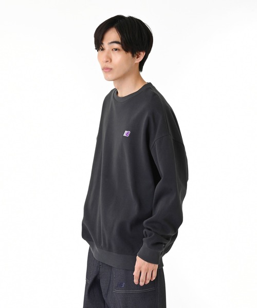 NEW BALANCE（ニューバランス）の「NB刺繍ダブルフェイスクルー（スウェット・メンズ・バーガンディー/ヘザーグレー/コバルトブルー/ダークグレー・MEDIUM/XX-LARGE/LARGE/X-LARGE/SMALL）」の5枚目の写真