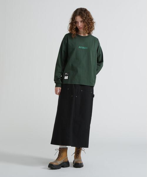 AVIREX（アヴィレックス）の「《WEB&DEPOT限定》CORE LOGO L/S T-SHIRT / コアロゴ 長袖Tシャツ / AVIREX / アヴィレックス（Tシャツ/カットソー・メンズ・ブラック/その他/ダークグリーン系/ホワイト系2・2XL/L/M/XL）」の16枚目の写真