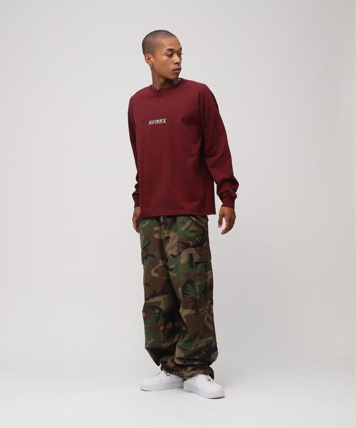 AVIREX（アヴィレックス）の「《WEB&DEPOT限定》CORE LOGO L/S T-SHIRT / コアロゴ 長袖Tシャツ / AVIREX / アヴィレックス（Tシャツ/カットソー・メンズ・ブラック/その他/ダークグリーン系/ホワイト系2・2XL/L/M/XL）」の6枚目の写真