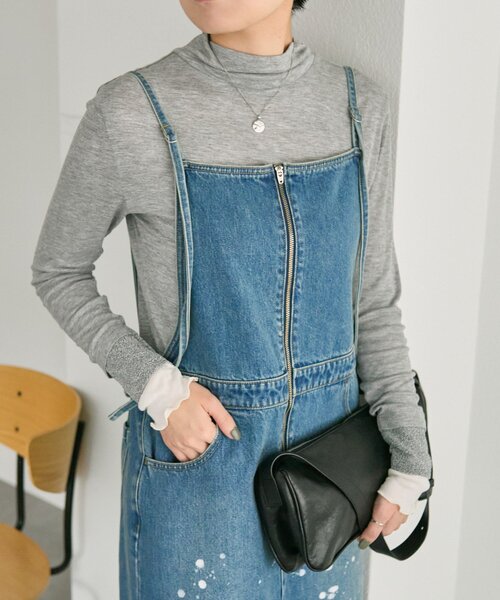 ear PAPILLONNER(イアパピヨネ)の「袖メロウタートル【SUM1 STYLE】(Tシャツ/カットソー・レディース・ブラック/ブラウン/グレー・FREE)」の1枚目の写真