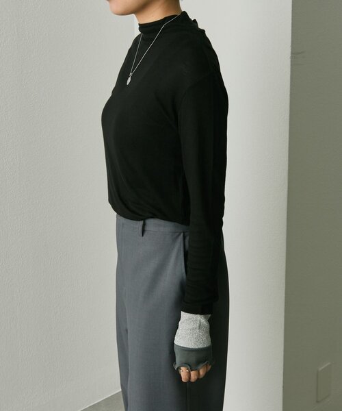 ear PAPILLONNER(イアパピヨネ)の「袖メロウタートル【SUM1 STYLE】(Tシャツ/カットソー・レディース・ブラック/ブラウン/グレー・FREE)」の20枚目の写真