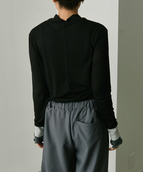 ear PAPILLONNER(イアパピヨネ)の「袖メロウタートル【SUM1 STYLE】(Tシャツ/カットソー・レディース・ブラック/ブラウン/グレー・FREE)」の21枚目の写真