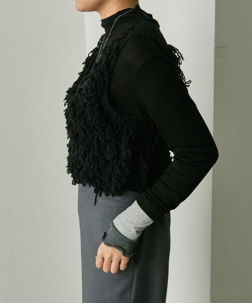 ear PAPILLONNER(イアパピヨネ)の「袖メロウタートル【SUM1 STYLE】(Tシャツ/カットソー・レディース・ブラック/ブラウン/グレー・FREE)」の4枚目の写真