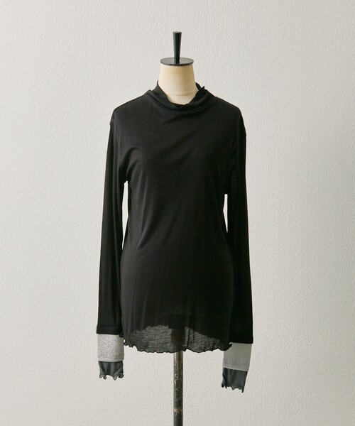 ear PAPILLONNER(イアパピヨネ)の「袖メロウタートル【SUM1 STYLE】(Tシャツ/カットソー・レディース・ブラック/ブラウン/グレー・FREE)」の8枚目の写真