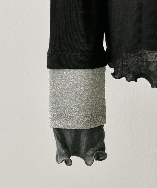 ear PAPILLONNER(イアパピヨネ)の「袖メロウタートル【SUM1 STYLE】(Tシャツ/カットソー・レディース・ブラック/ブラウン/グレー・FREE)」の11枚目の写真