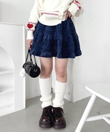 コーデュロイフリルミニスカパン
