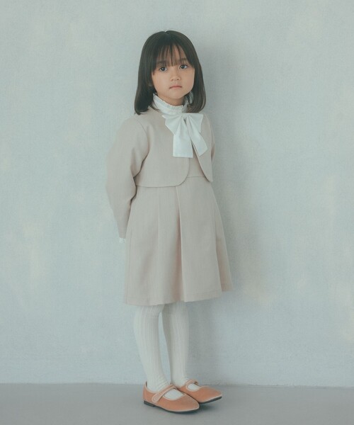 green label relaxing（グリーンレーベルリラクシング）の「スタンドカラー フリルリボン ブラウス/ キッズ 110cm-130cm（シャツ/ブラウス・キッズ・オフホワイト・130cm/120cm/110cm）」の6枚目の写真