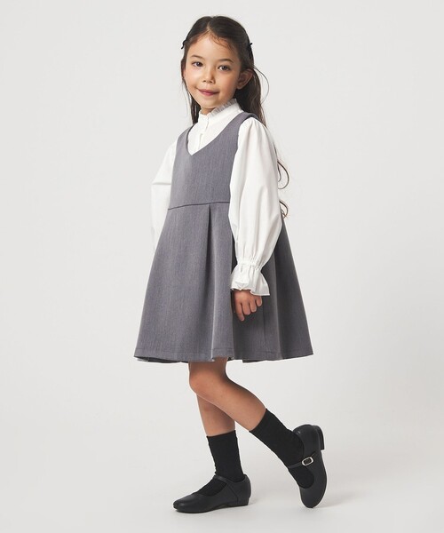 green label relaxing（グリーンレーベルリラクシング）の「スタンドカラー フリルリボン ブラウス/ キッズ 110cm-130cm（シャツ/ブラウス・キッズ・オフホワイト・130cm/120cm/110cm）」の8枚目の写真