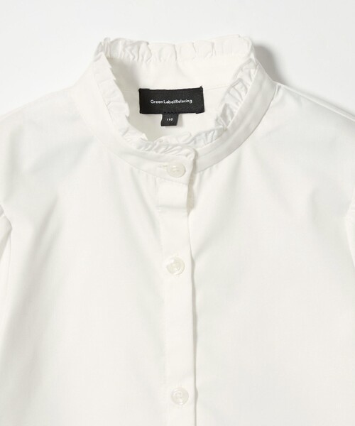 green label relaxing（グリーンレーベルリラクシング）の「スタンドカラー フリルリボン ブラウス/ キッズ 110cm-130cm（シャツ/ブラウス・キッズ・オフホワイト・130cm/120cm/110cm）」の15枚目の写真
