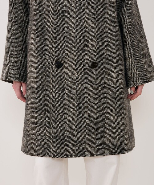 GALERIE VIE(ギャルリー ヴィー)の「ワイドヘリンボーン カラーレストレンチコート(ノーカラーコート・レディース・ブラック系その他・FREE)」の10枚目の写真