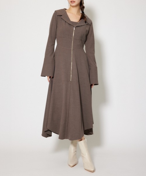 セーラーディティールフレアワンピース 秋服 冬服（ワンピース