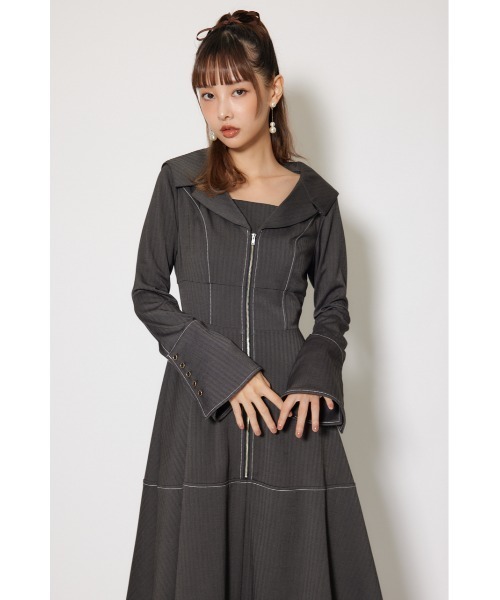 セーラーディティールフレアワンピース 秋服 冬服（ワンピース